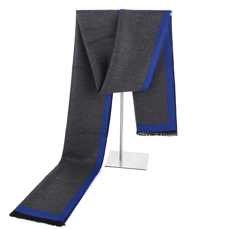Men's Color Block Cashmere Scarf