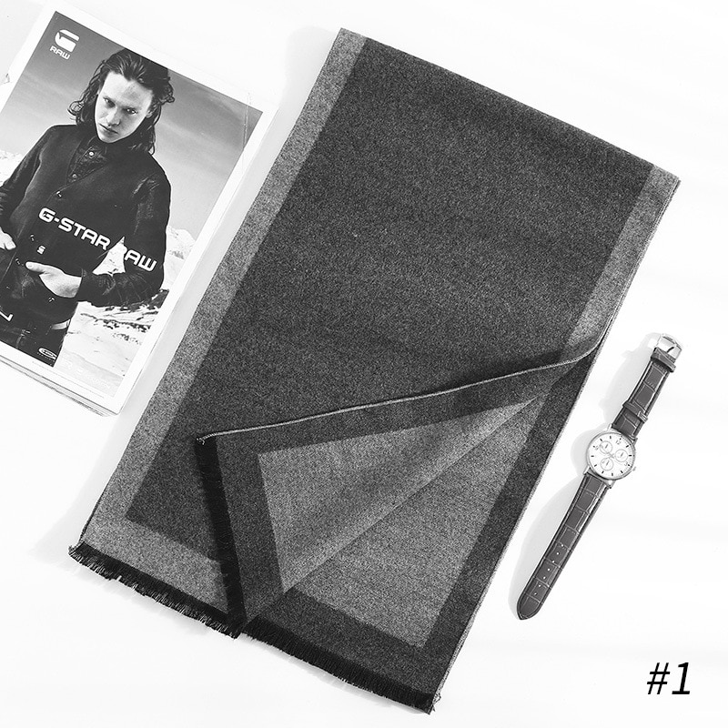 Men's Color Block Cashmere Scarf