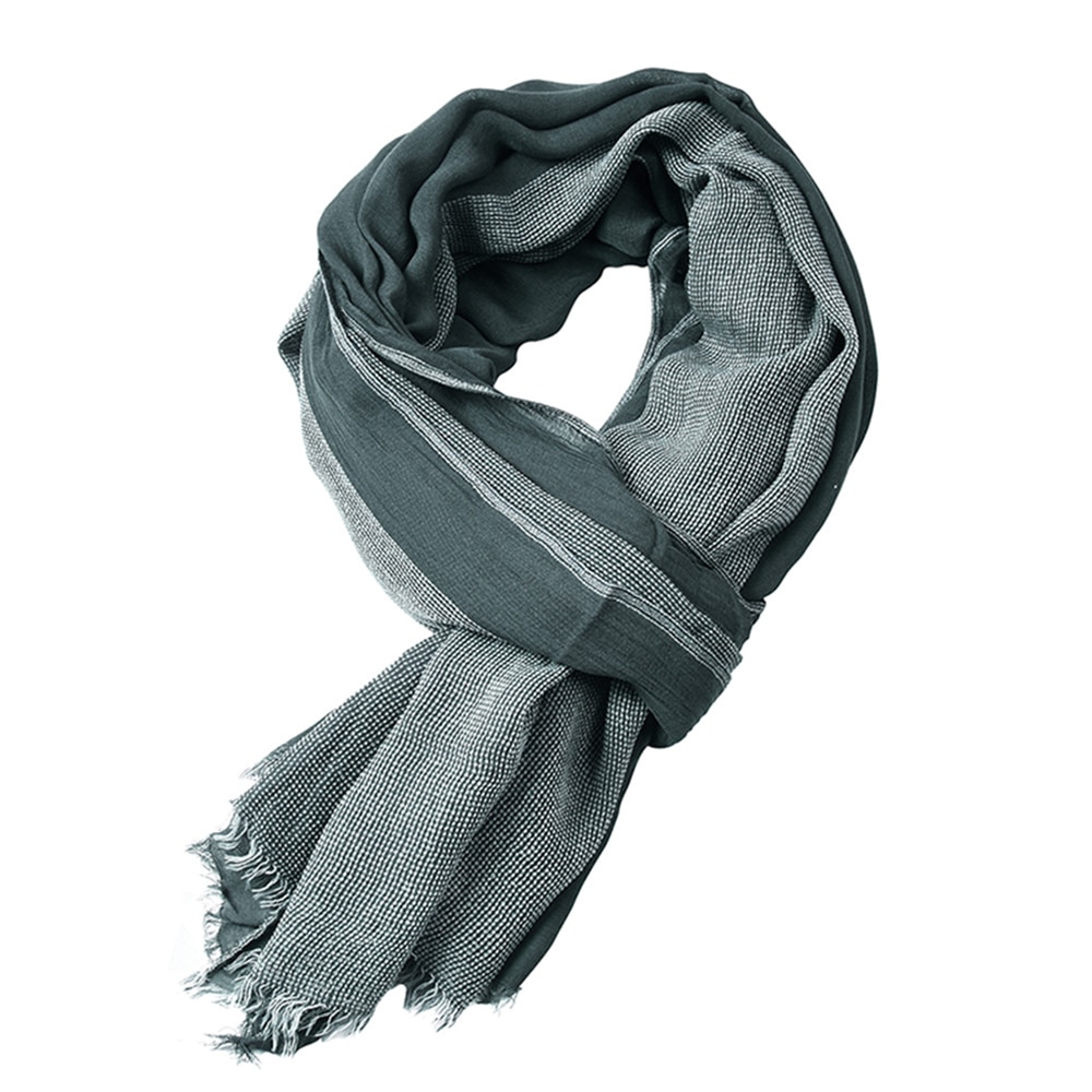 Men's Cotton and Linen Two Tone Scarf