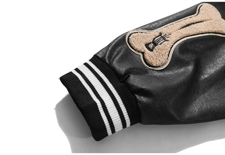 Warm Patchwork Bomber Jacket for Men