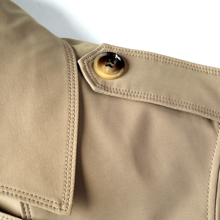 Men's Solid Color Trench