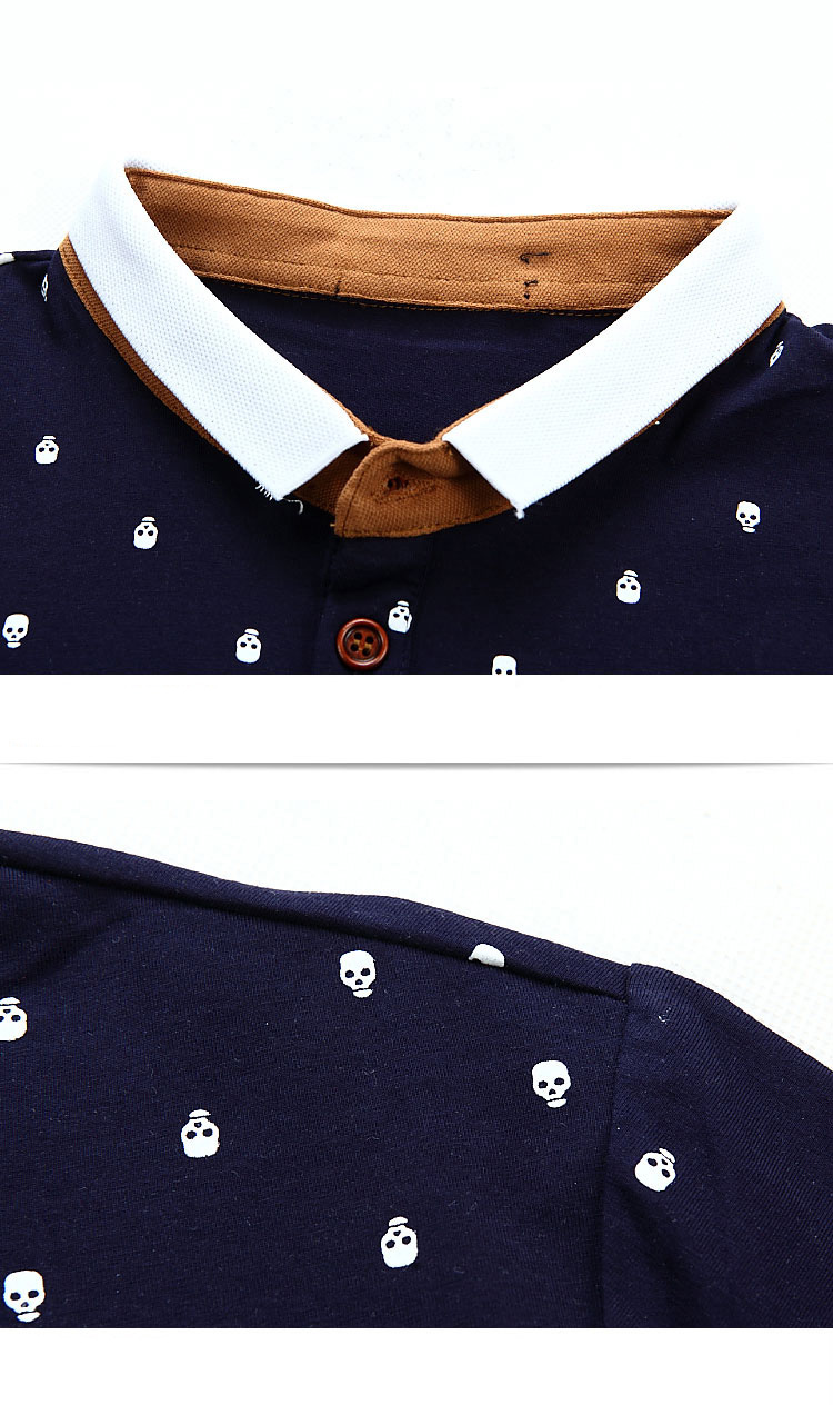 Men's Skull Print Polo