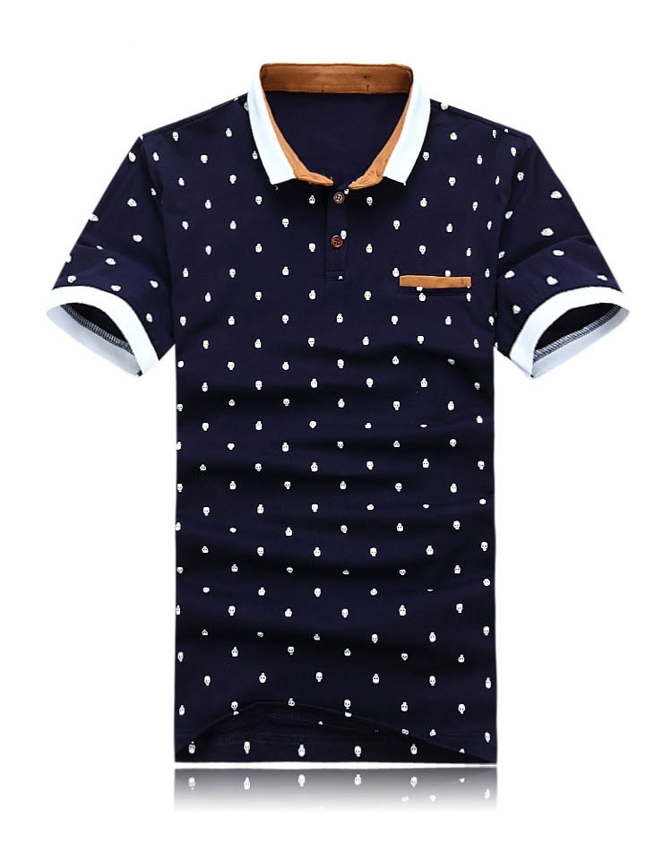 Men's Skull Print Polo