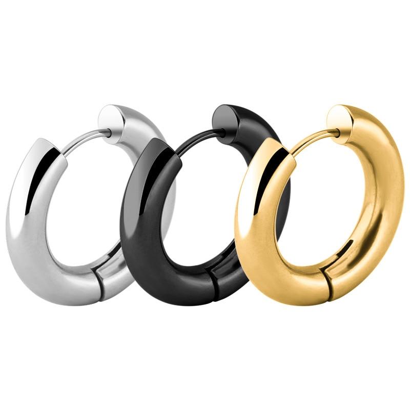 Stainless Steel Hoop Earring for Men