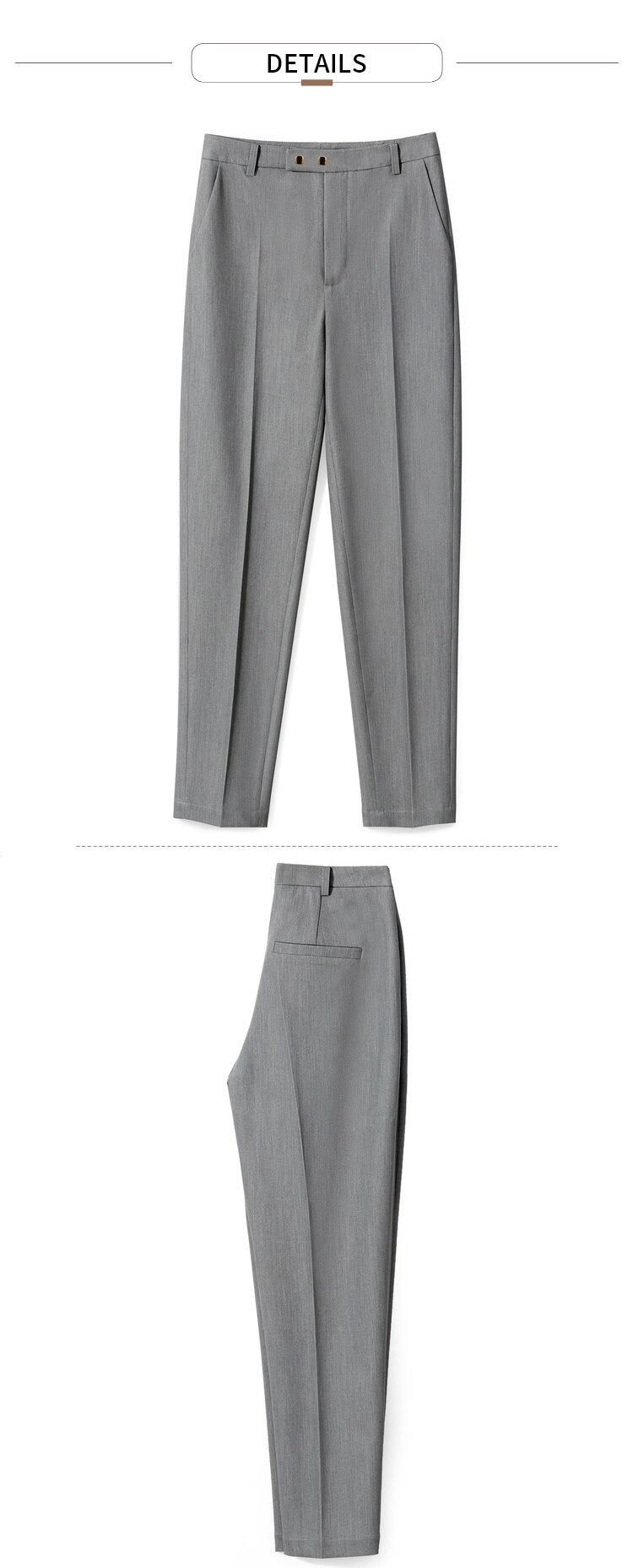 Women's Solid High Waist Trousers Women's Solid High Waist Trousers