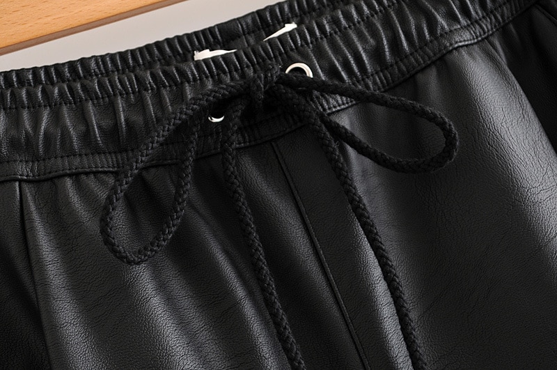 Women's Black PU Leather Pants