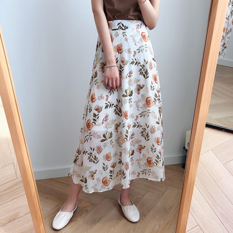 Floral Print Maxi Skirt