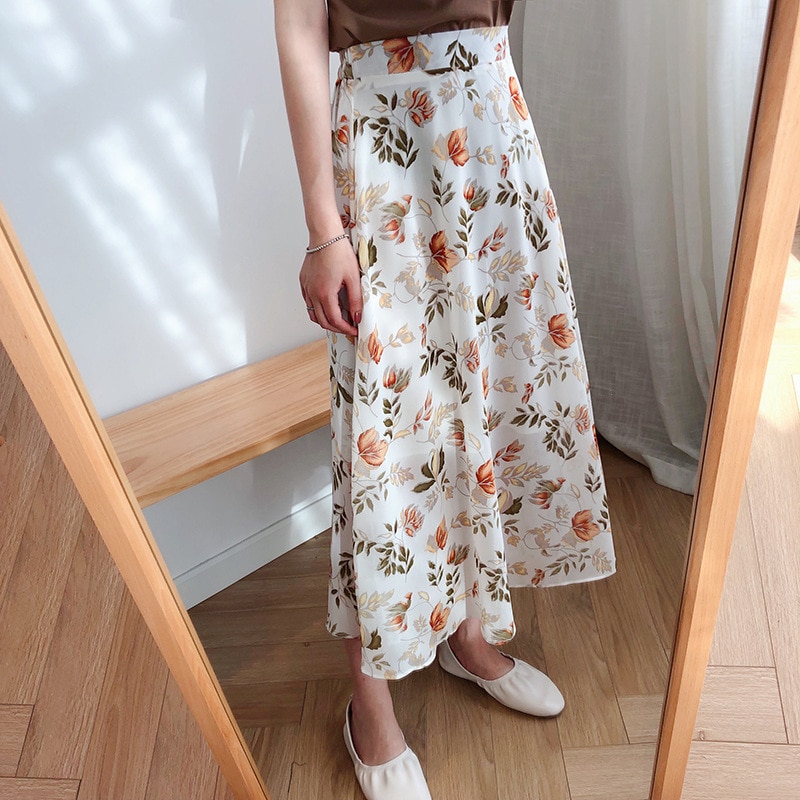 Floral Print Maxi Skirt