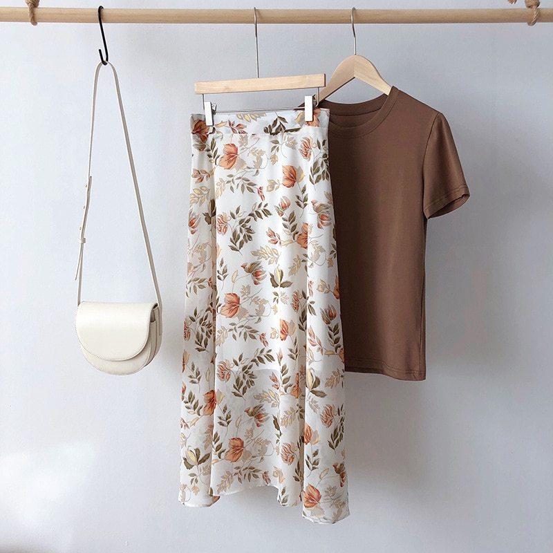 Floral Print Maxi Skirt