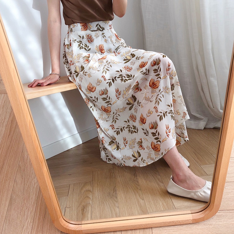 Floral Print Maxi Skirt