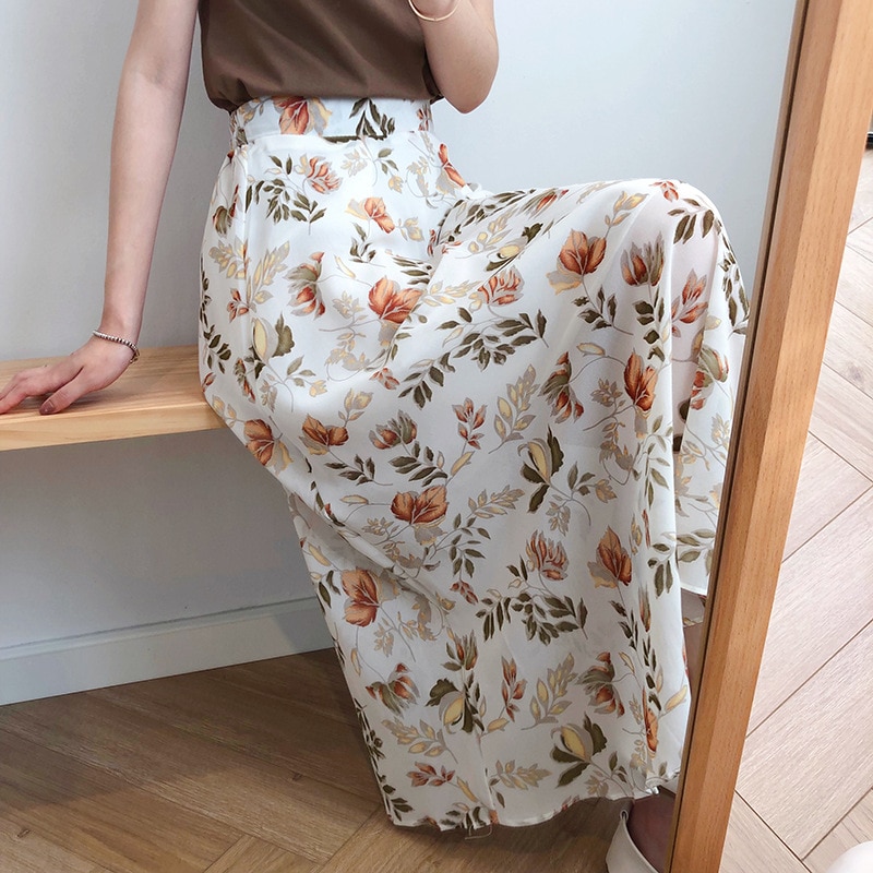 Floral Print Maxi Skirt