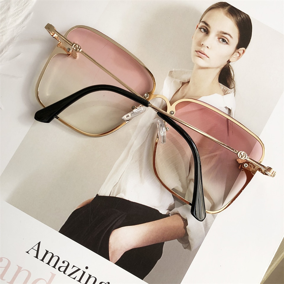 Women's Gradient Color Square Sunglasses