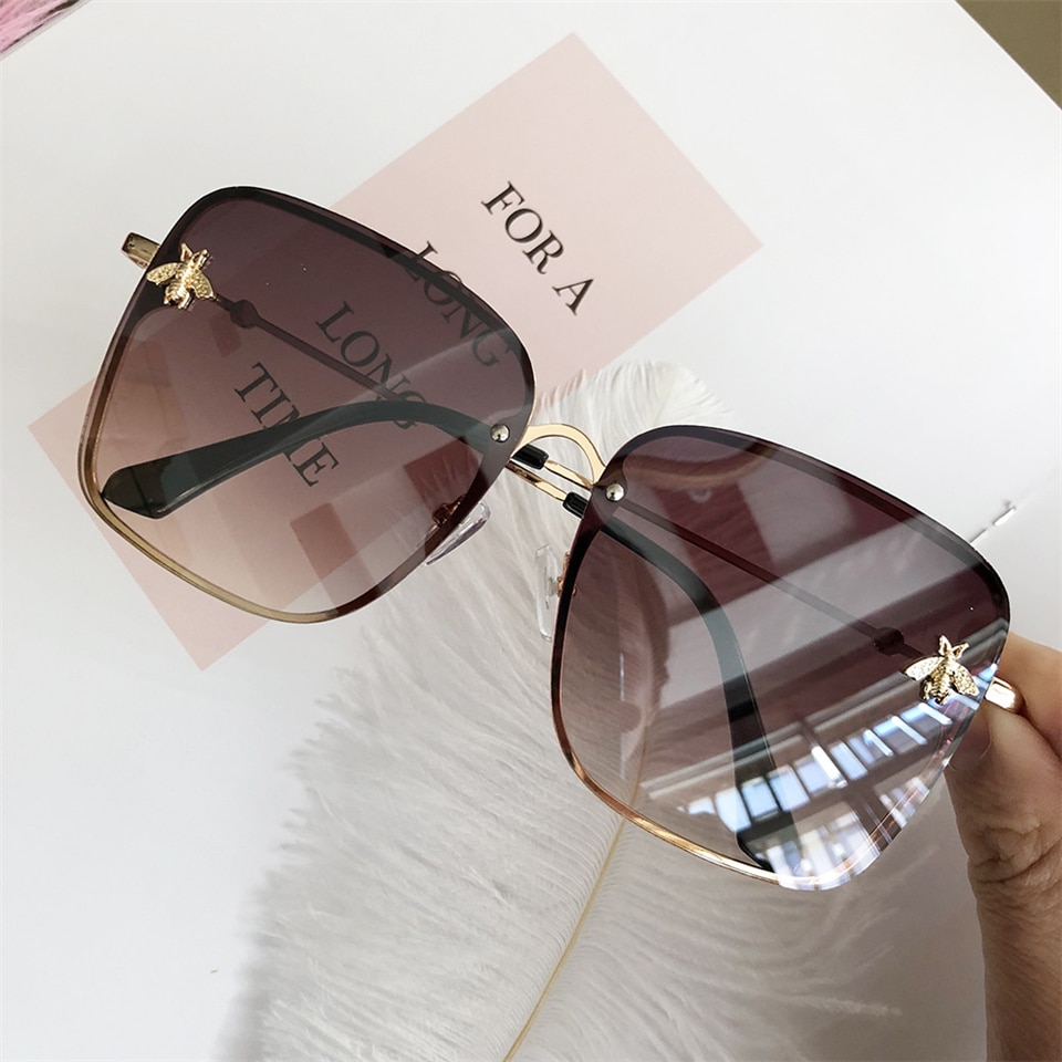 Women's Gradient Color Square Sunglasses