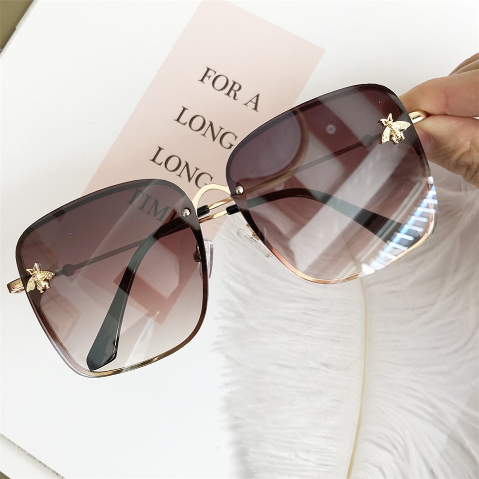 Women's Gradient Color Square Sunglasses