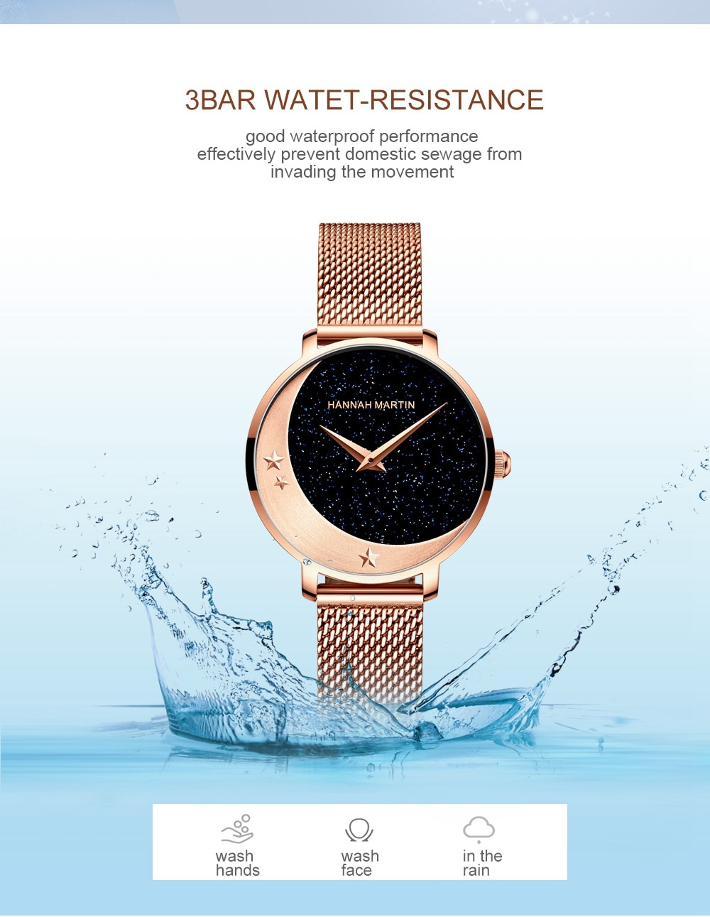 Women's Stars and Moon Quartz Watches