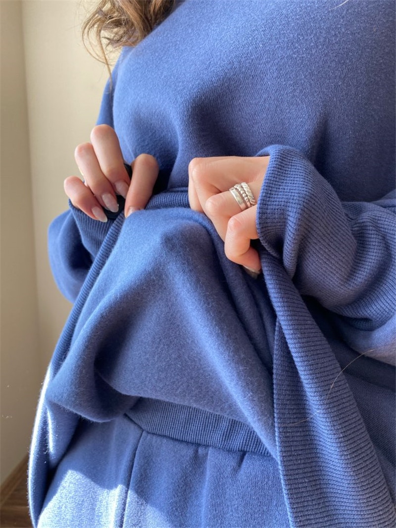 Cotton Fleece Oversized Hoodie and Pants