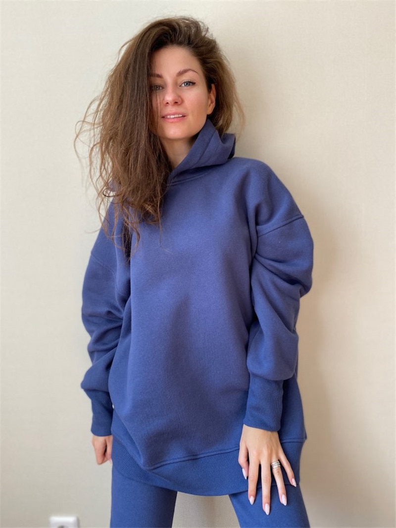 Cotton Fleece Oversized Hoodie and Pants