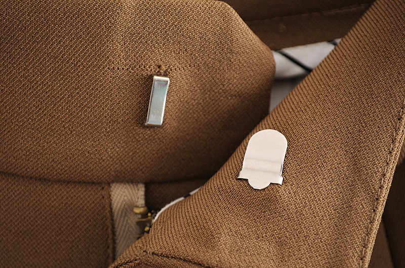 Elegant Brown Belted Suit