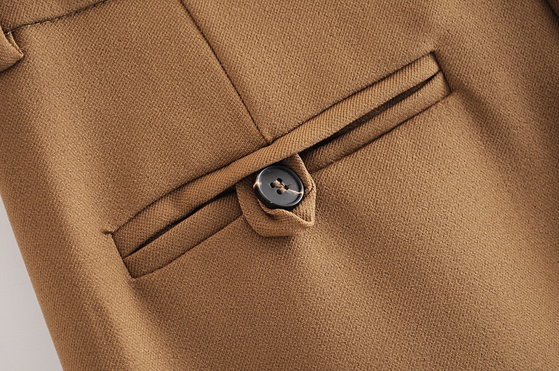 Elegant Brown Belted Suit