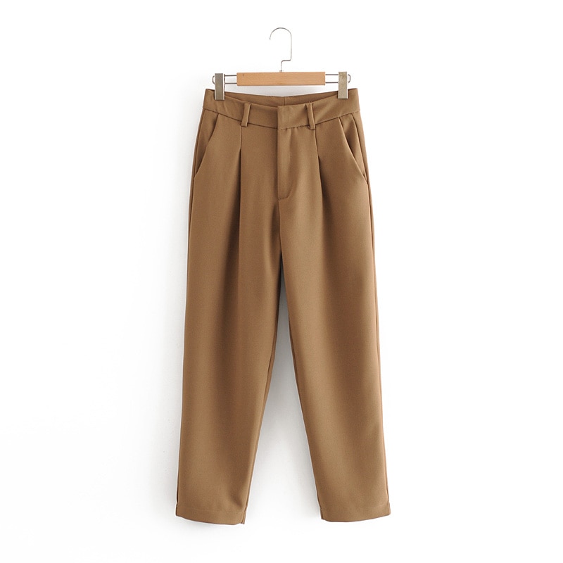 Elegant Brown Belted Suit