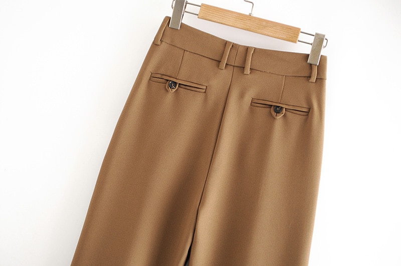 Elegant Brown Belted Suit