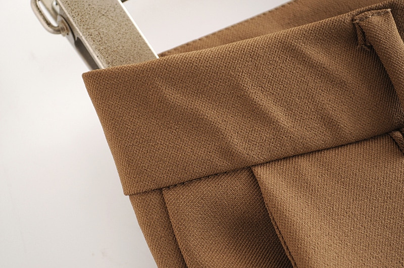 Elegant Brown Belted Suit