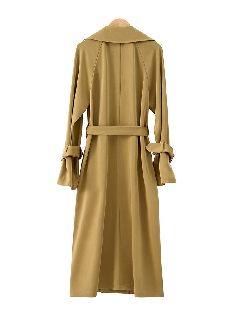 Women's Minimalism Lapel Double Breasted Trench Coat