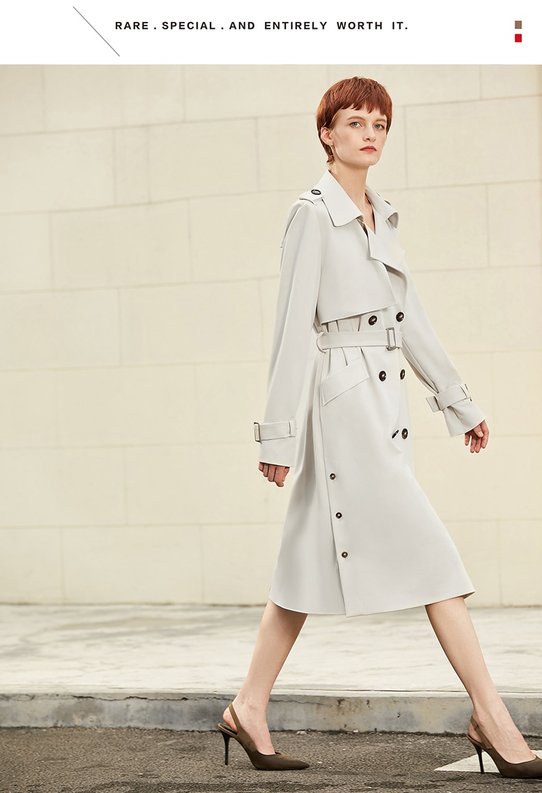 Double Breasted Trench Coat for Women