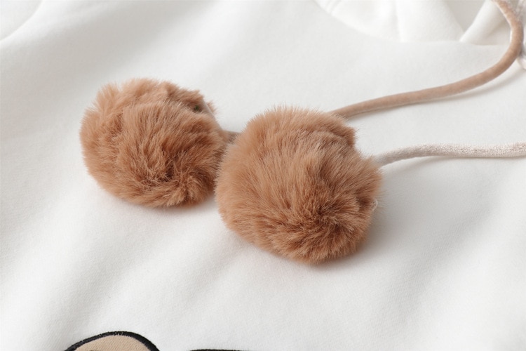 Women’s Cartoon Embroidered Bear Hoodie