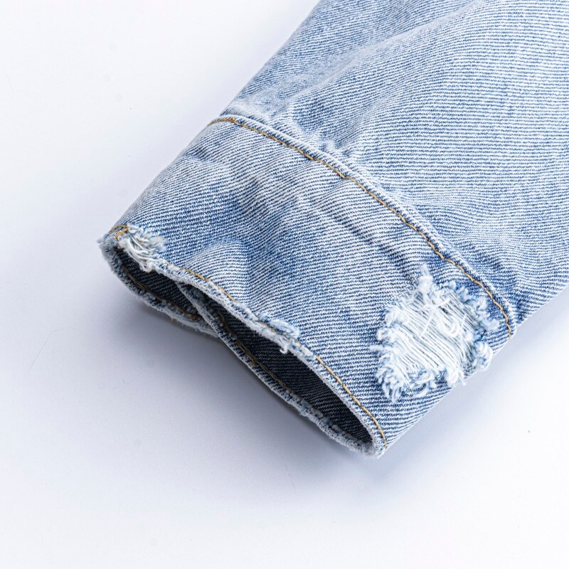 Women's Ripped Loose Denim Jacket
