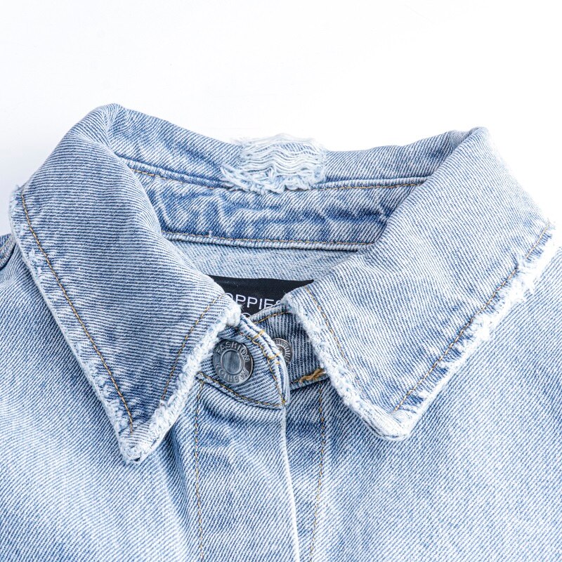 Women's Ripped Loose Denim Jacket